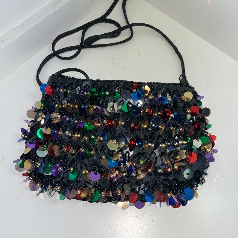 Beaded & Reflective Metallic Multi-Color Sequin E… - image 1